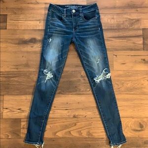 American Eagle destroyed jeggings
